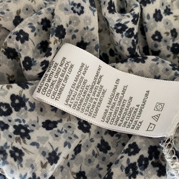 James Perse Floral Pleated Midi Dress In Pearl 0 - Picture 11 of 12